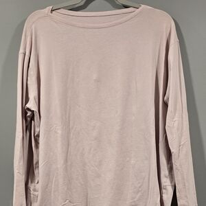 Lululemon Back In Action Long Sleeve Shirt Top Light Purple Excellent 10 12 L3